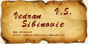 Vedran Sibinović vizit kartica